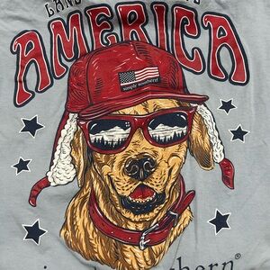 Simply Southern Patriotic Dog Tee - Red and Gray